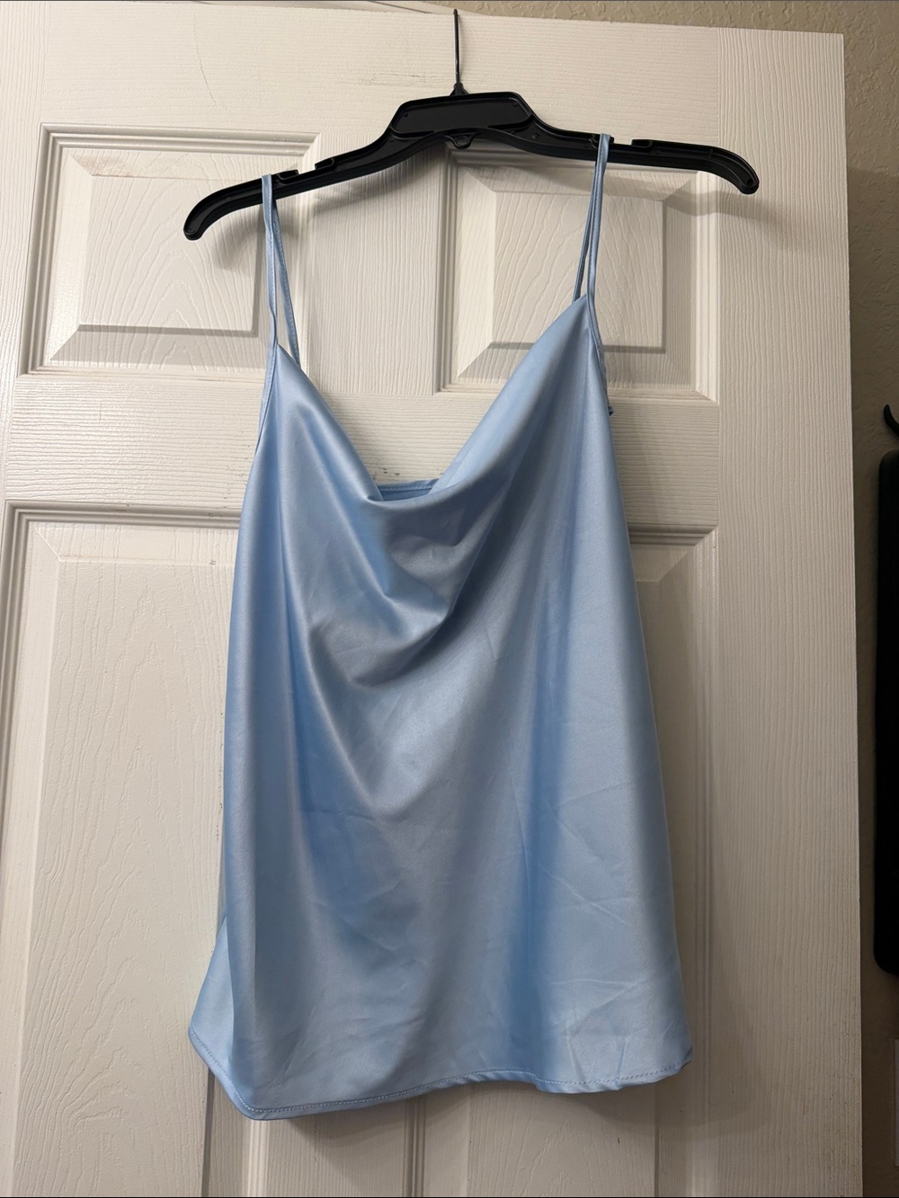 SHEIN Light Blue Satin Slip Camisole